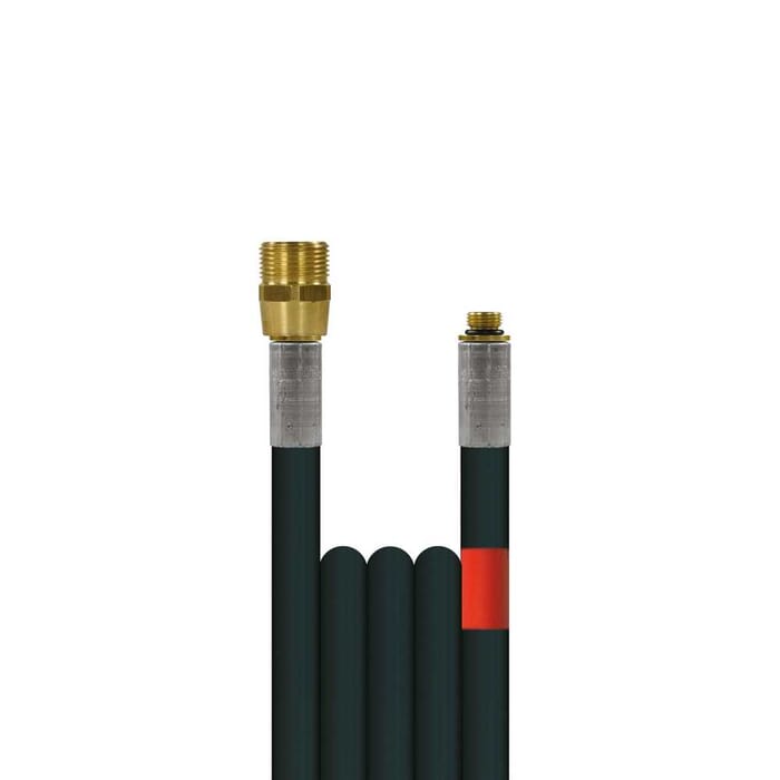 30m Rohrreinigungsleitung Polya, DN5, schwarz, M22 Aussengewinde auf 1/8 Zoll Aussengewinde, max. 20°C, max. 200bar