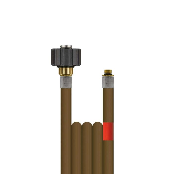 30m Rohrreinigungsleitung R+M 1, DN4, braun, M22 Überwurf auf 1/8 Zoll Aussengewinde, max. 99°C, max. 300bar