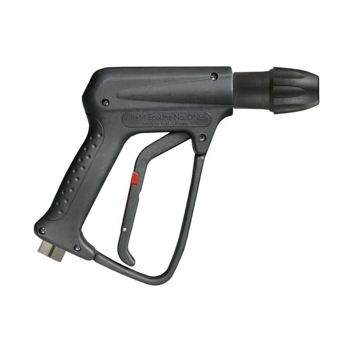 HD-Pistole R+M Ecoline, E=3/8“ IG, A=Kupplung KW, max. 250 bar, max. 150°C, max. 45 L/min