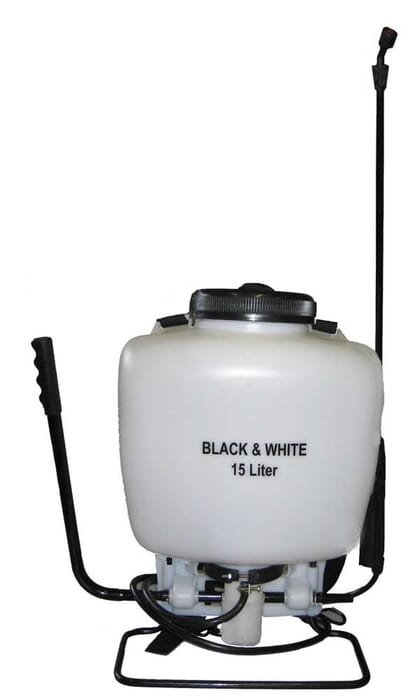 Black & White Rückensprühgerät 15 Liter, Tank und Düse aus Polyethylen
