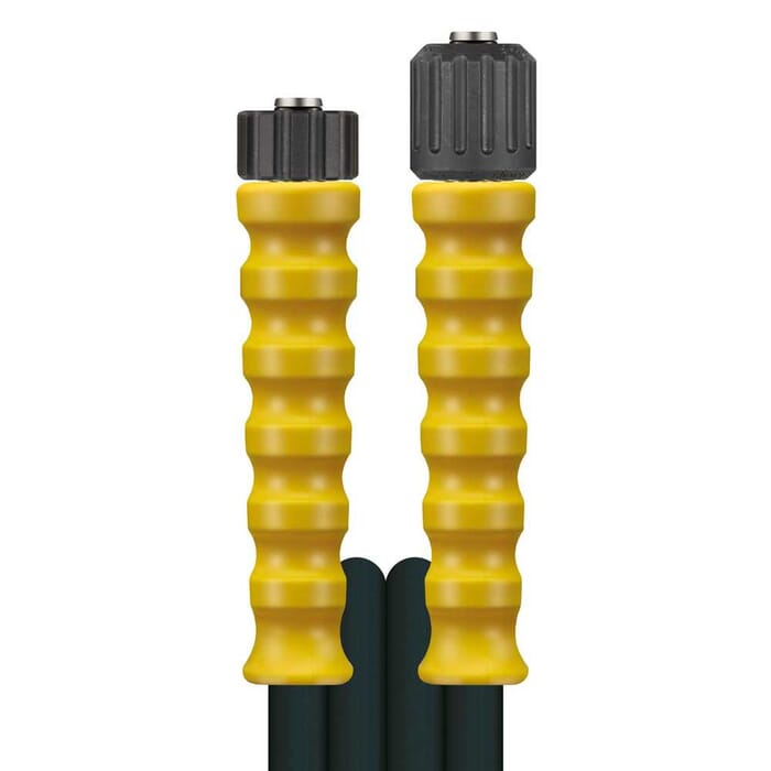 Hochdruckschlauch 2SN Schwarz, DN 8, max. 400 bar, glatte Decke, gelber Knickschutz