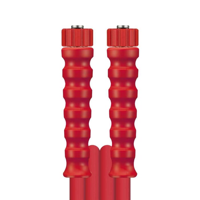 Hochdruckschlauch 1SN Rot, DN 8, max. 315 bar, gewickelte Decke, Nippel Edelstahl